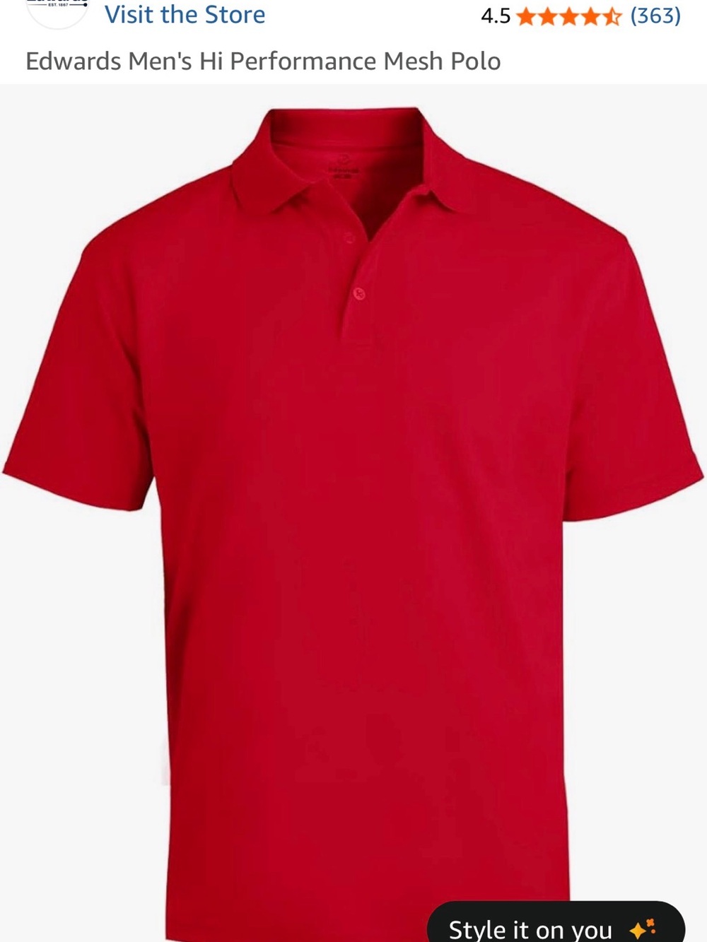 Edwards Short-Sleeve Mesh Polo Shirt - Red